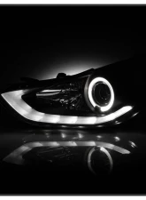 Spyder Auto Black DRL LED Halo Projector Headlights for Hyundai Elantra 2011-2013                                     - PRO-YD-HYELAN11-DRL-BK - Image 9