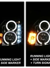 Spyder Auto DRL LED Black Projector Headlights for Infiniti G35 2-Door 2003-2007                                     - PRO-YD-IG35032D-DRL-BK - Image 9