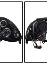 Spyder Auto DRL LED Black Projector Headlights for Infiniti G35 2-Door 2003-2007                                     - PRO-YD-IG35032D-DRL-BK - Image 2