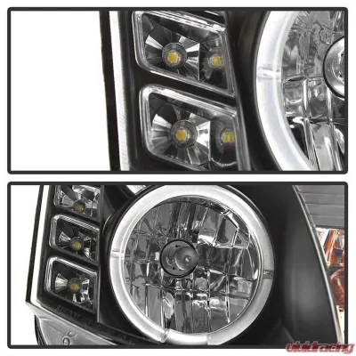 Spyder Auto DRL LED Black Projector Headlights for Infiniti G35 2-Door 2003-2007 - PRO-YD-IG35032D-DRL-BK