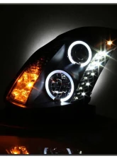 Spyder Auto DRL LED Black Projector Headlights for Infiniti G35 2-Door 2003-2007                                     - PRO-YD-IG35032D-DRL-BK - Image 6