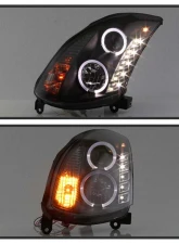 Spyder Auto DRL LED Black Projector Headlights for Infiniti G35 2-Door 2003-2007                                     - PRO-YD-IG35032D-DRL-BK - Image 8