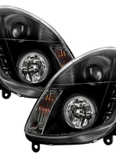 Spyder Auto Black DRL LED Halo Projector Headlights for 2003-2004 Infiniti G35 4-Door                                     - PRO-YD-IG35034D-DRL-BK - Image 11