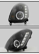 Spyder Auto Black DRL LED Halo Projector Headlights for 2003-2004 Infiniti G35 4-Door                                     - PRO-YD-IG35034D-DRL-BK - Image 10