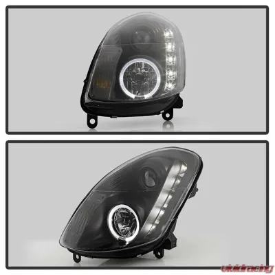 Spyder Auto Black DRL LED Halo Projector Headlights for 2003-2004 Infiniti G35 4-Door - PRO-YD-IG35034D-DRL-BK