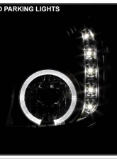Spyder Auto Black DRL LED Halo Projector Headlights for 2003-2004 Infiniti G35 4-Door                                     - PRO-YD-IG35034D-DRL-BK - Image 11