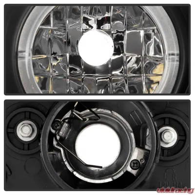 Spyder Auto Black DRL LED Halo Projector Headlights for 2003-2004 Infiniti G35 4-Door - PRO-YD-IG35034D-DRL-BK