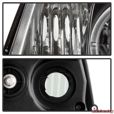 Spyder Auto Black DRL LED Halo Projector Headlights for 2003-2004 Infiniti G35 4-Door - PRO-YD-IG35034D-DRL-BK