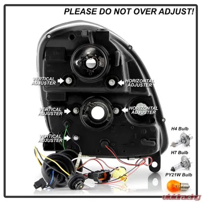 Spyder Auto Black DRL LED Halo Projector Headlights for 2003-2004 Infiniti G35 4-Door - PRO-YD-IG35034D-DRL-BK