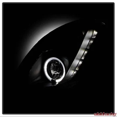 Spyder Auto Black DRL LED Halo Projector Headlights for 2003-2004 Infiniti G35 4-Door - PRO-YD-IG35034D-DRL-BK