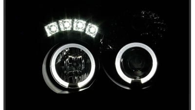 Spyder Auto Black LED Halo Projector Headlights with High H1 for Jeep Grand Cherokee 2008-2010                                     - PRO-YD-JGC08-HL-BK - Image 10