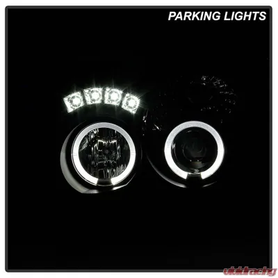 Spyder Auto Black LED Halo Projector Headlights with High H1 for Jeep Grand Cherokee 2008-2010 - PRO-YD-JGC08-HL-BK