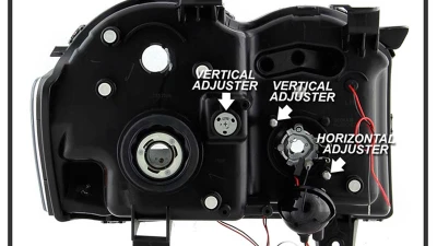 Spyder Auto Black LED Halo Projector Headlights with High H1 for Jeep Grand Cherokee 2008-2010                                     - PRO-YD-JGC08-HL-BK - Image 5