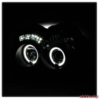 Spyder Auto Black LED Halo Projector Headlights with High H1 for Jeep Grand Cherokee 2008-2010 - PRO-YD-JGC08-HL-BK