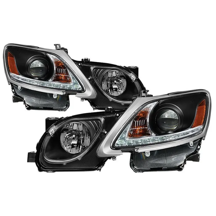 Spyder Auto Projector Headlights DRL LED Black Lexus GS300 | GS350 | GS450 | GS460 06-11 - PRO-YD-LG06-HID-DRL-BK
