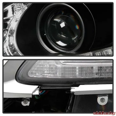 Spyder Auto Projector Headlights DRL LED Black for Lexus GS300 GS350 GS450 GS460 2006-2011 - PRO-YD-LG06-HID-DRL-BK