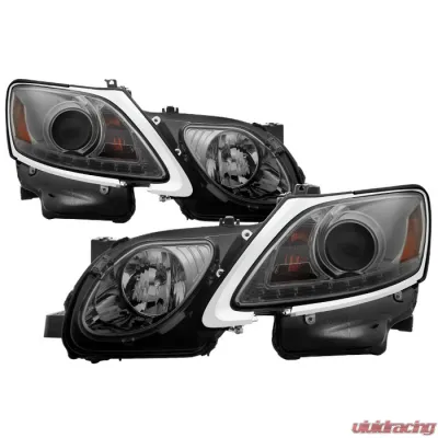 Spyder Auto Signature Projector Headlights Xenon/HID DRL LED Smoke for Lexus GS300/350/450/460 2006-2011 - PRO-YD-LG06-HID-DRL-SM