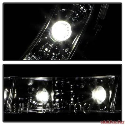 Spyder Auto Black Projector Headlights for Mazda 3 2004-2008 4-Door Sedan Non-HID DRL LED - PRO-YD-M304-DRL-BK