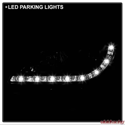 Spyder Auto Black Projector Headlights for Mazda 3 2004-2008 4-Door Sedan Non-HID DRL LED - PRO-YD-M304-DRL-BK