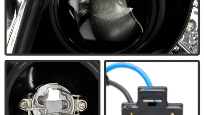 Spyder Auto Black Projector Headlights for Mazda 3 2004-2008 4-Door Sedan Non-HID DRL LED                                     - PRO-YD-M304-DRL-BK - Image 3