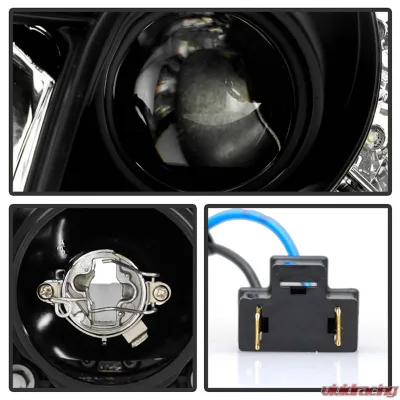 Spyder Auto Black Projector Headlights for Mazda 3 2004-2008 4-Door Sedan Non-HID DRL LED - PRO-YD-M304-DRL-BK