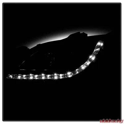 Spyder Auto Black Projector Headlights for Mazda 3 2004-2008 4-Door Sedan Non-HID DRL LED - PRO-YD-M304-DRL-BK