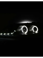 Spyder Auto Black DRL LED Halo Projector Headlights for Mazda 6 2003-2005 with Fog Lights                                     - PRO-YD-M603-FOG-DRL-BK - Image 10