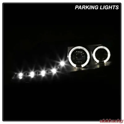 Spyder Auto Black DRL LED Halo Projector Headlights for Mazda 6 2003-2005 with Fog Lights - PRO-YD-M603-FOG-DRL-BK