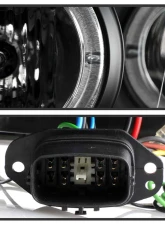 Spyder Auto Black DRL LED Halo Projector Headlights for Mazda 6 2003-2005 with Fog Lights                                     - PRO-YD-M603-FOG-DRL-BK - Image 5