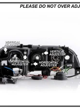 Spyder Auto Black DRL LED Halo Projector Headlights for Mazda 6 2003-2005 with Fog Lights                                     - PRO-YD-M603-FOG-DRL-BK - Image 8