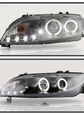 Spyder Auto Black DRL LED Halo Projector Headlights for Mazda 6 2003-2005 with Fog Lights                                     - PRO-YD-M603-FOG-DRL-BK - Image 9
