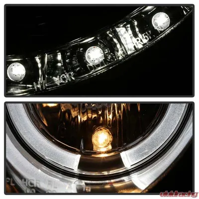 Spyder Auto Chrome DRL LED Halo Projector Headlights for 2005-2009 Mercedes Benz CLK63 AMG - PRO-YD-MBCLK03-DRL-C