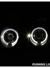 Spyder Auto Halo Black Projector Headlights for Mercedes Benz CLK 1998-2002                                     - PRO-YD-MBCLK98-HL-BK - Image 9