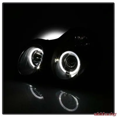 Spyder Auto Halo Black Projector Headlights for Mercedes Benz CLK 1998-2002 - PRO-YD-MBCLK98-HL-BK