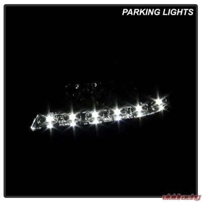 Spyder Auto Chrome DRL Projector Headlights for Mercedes Benz SLK55 AMG 2005-2010 - PRO-YD-MBSLK05-HID-DRL-C