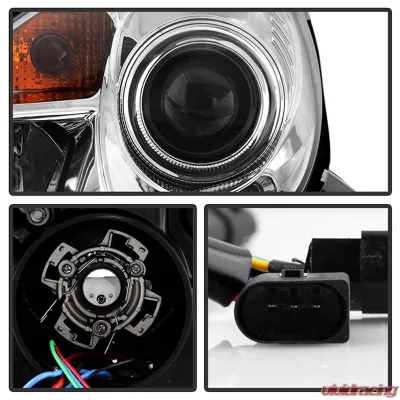Spyder Auto Chrome DRL Projector Headlights for Mercedes Benz SLK55 AMG 2005-2010 - PRO-YD-MBSLK05-HID-DRL-C