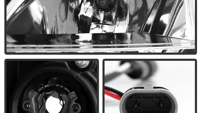 Spyder Auto Chrome DRL Projector Headlights for Mercedes Benz SLK55 AMG 2005-2010                                     - PRO-YD-MBSLK05-HID-DRL-C - Image 4