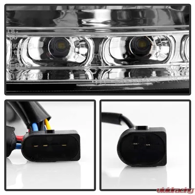 Spyder Auto Chrome DRL Projector Headlights for Mercedes Benz SLK55 AMG 2005-2010 - PRO-YD-MBSLK05-HID-DRL-C