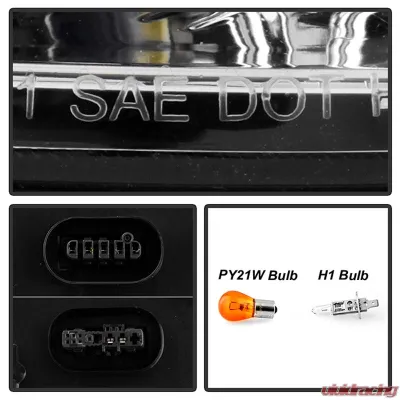 Spyder Auto Chrome DRL Projector Headlights for Mercedes Benz SLK55 AMG 2005-2010 - PRO-YD-MBSLK05-HID-DRL-C