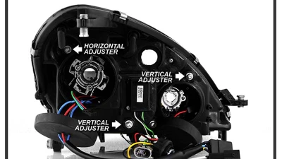 Spyder Auto Chrome DRL Projector Headlights for Mercedes Benz SLK55 AMG 2005-2010                                     - PRO-YD-MBSLK05-HID-DRL-C - Image 7