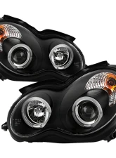 Spyder Auto Halo Black Projector HeadLights Mercedes Benz W203 C-Class 2001-2005                                     - PRO-YD-MBW203-HL-BK - Image 10