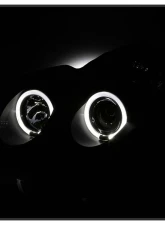 Spyder Auto Halo Black Projector HeadLights Mercedes Benz W203 C-Class 2001-2005                                     - PRO-YD-MBW203-HL-BK - Image 7