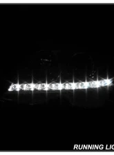 Spyder Auto Chrome DRL Projector Headlights for Mercedes Benz C63 AMG 2008-2011                                     - PRO-YD-MBW20408-DRL-C - Image 9