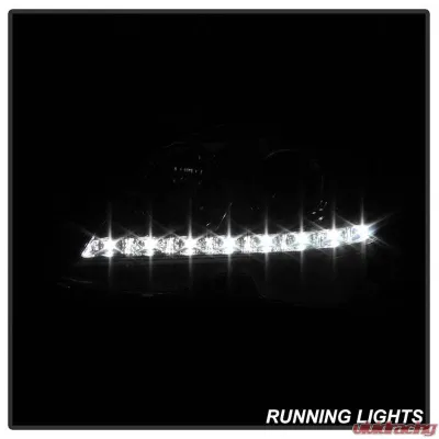 Spyder Auto Chrome DRL Projector Headlights for Mercedes Benz C63 AMG 2008-2011 - PRO-YD-MBW20408-DRL-C