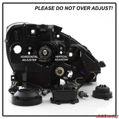 Spyder Auto Chrome DRL Projector Headlights for Mercedes Benz C63 AMG 2008-2011 - PRO-YD-MBW20408-DRL-C