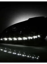 Spyder Auto Chrome DRL Projector Headlights for Mercedes Benz C63 AMG 2008-2011                                     - PRO-YD-MBW20408-DRL-C - Image 6