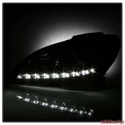 Spyder Auto Chrome DRL Projector Headlights for Mercedes Benz C63 AMG 2008-2011 - PRO-YD-MBW20408-DRL-C