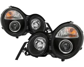 Spyder Auto Halo Black Projector Headlights for 1995-1999 Mercedes Benz W210 E-Class