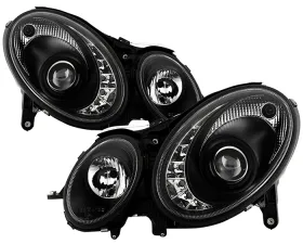Spyder Auto DRL LED Black Projector Headlights for 2003-2006 Mercedes Benz W211 E-Class
