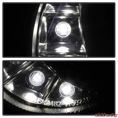 Spyder Auto DRL LED Black Projector Headlights for 2003-2006 Mercedes Benz W211 E-Class - PRO-YD-MBW21103-DRL-BK